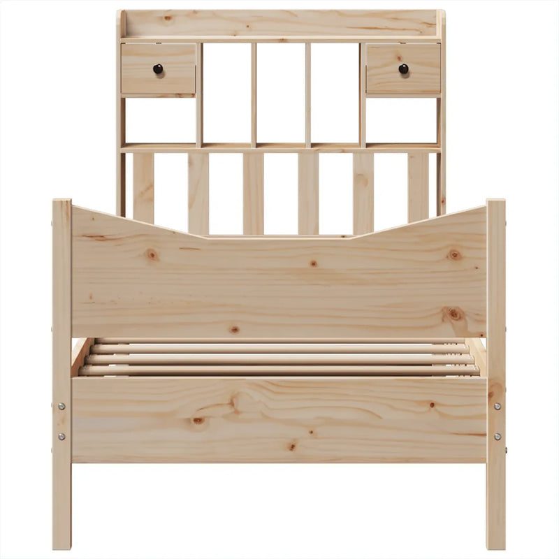 Bed Frame without Mattress 90x190 cm Solid Wood Pine