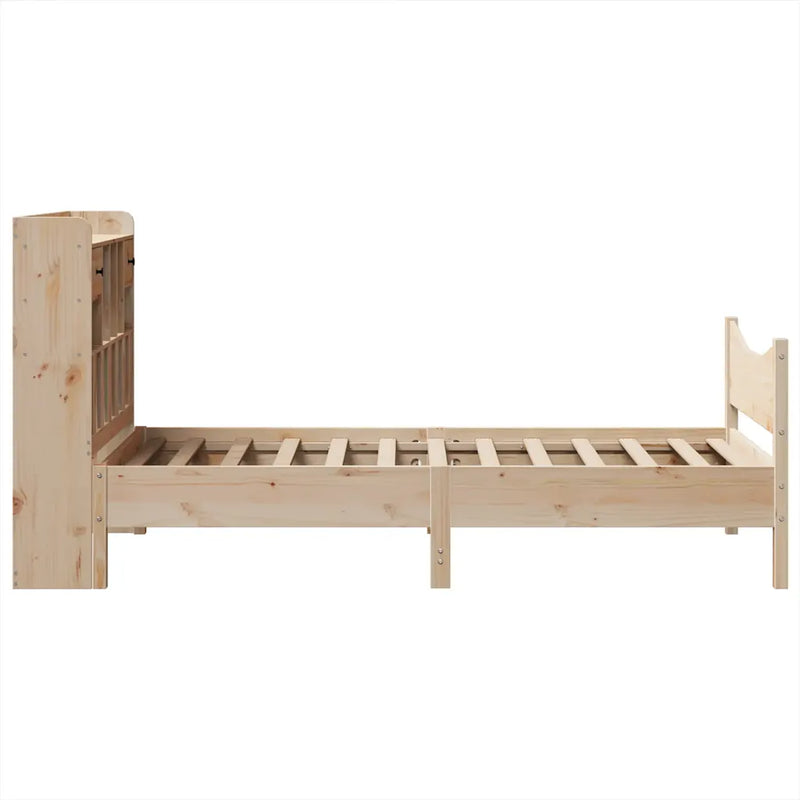 Bed Frame without Mattress 90x190 cm Solid Wood Pine