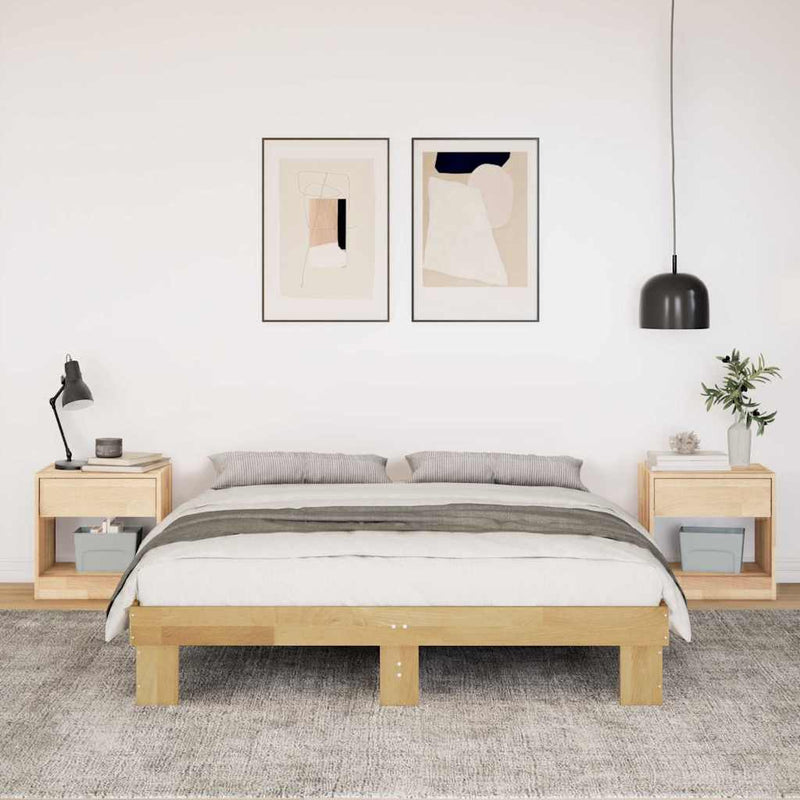 vidaXL Bed Frame without Mattress 150x200 cm Solid Wood Oak