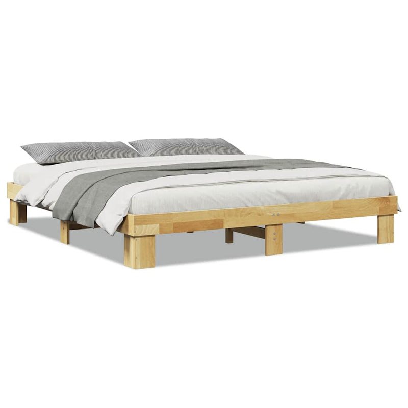 vidaXL Bed Frame without Mattress 180x200 cm Solid Wood Oak