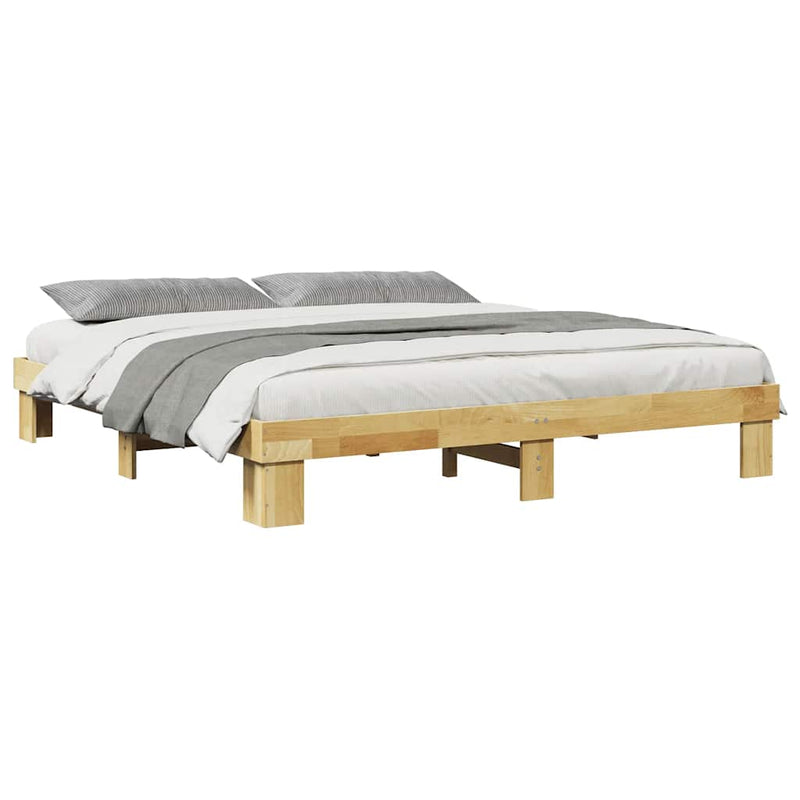 vidaXL Bed Frame without Mattress 180x200 cm Solid Wood Oak