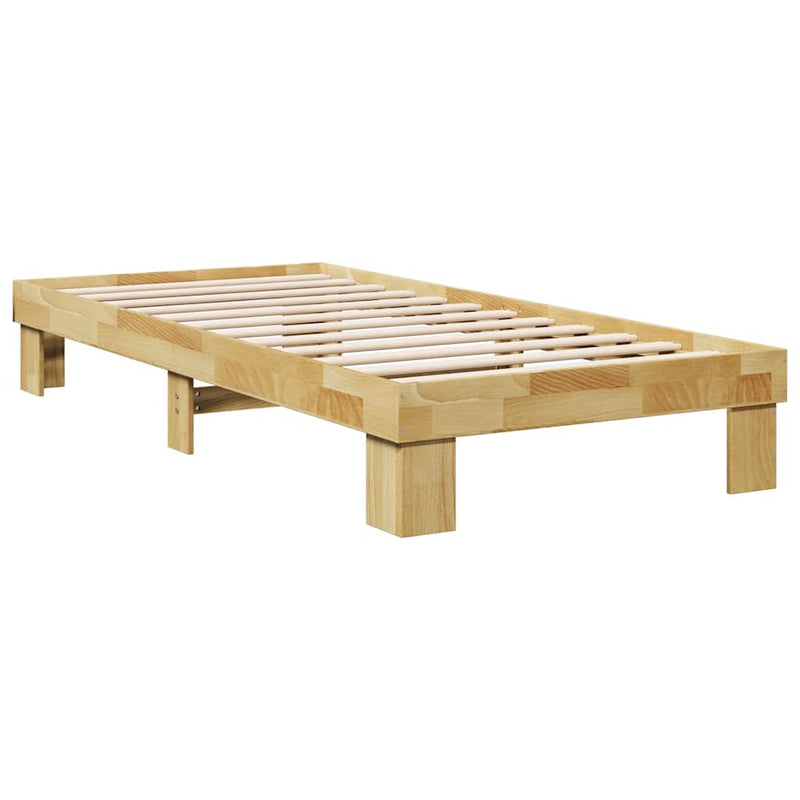 vidaXL Bed Frame without Mattress 90x190 cm Solid Wood Oak