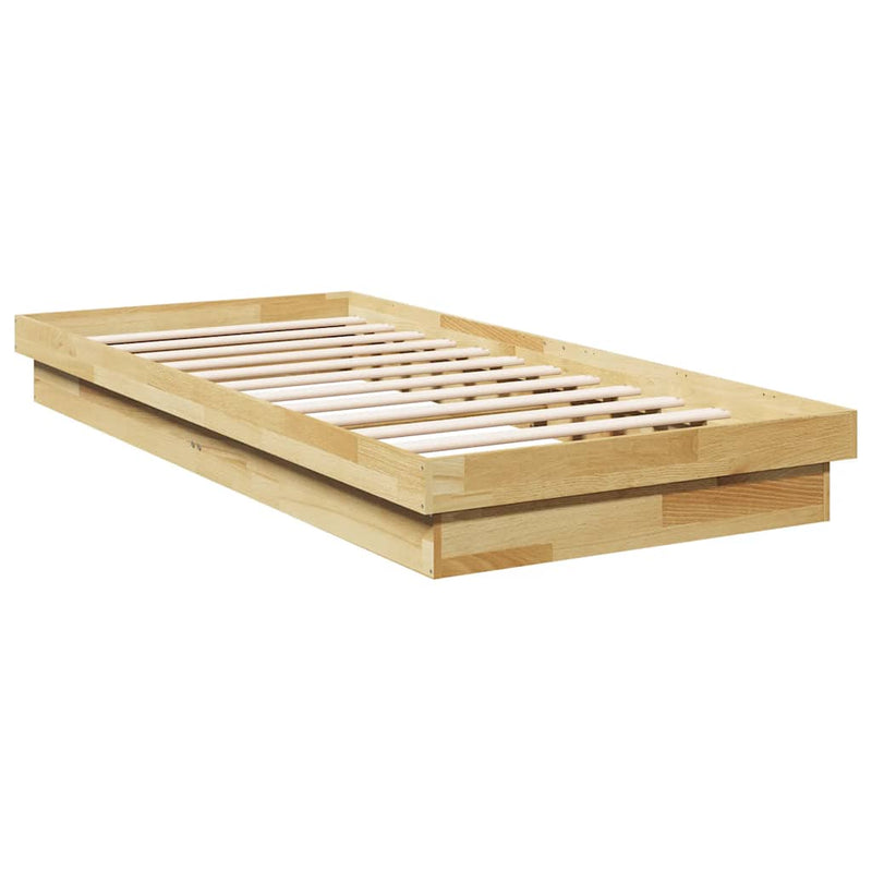 vidaXL Bed Frame Without Mattress 90x190 cm Solid Oak Wood