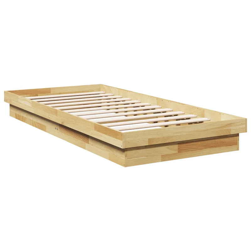vidaXL Bed Frame Without Mattress 90x190 cm Solid Oak Wood