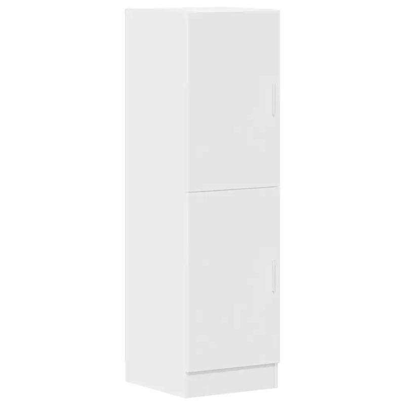 2 Piece Kitchen Cabinet Set White Engineered Wood