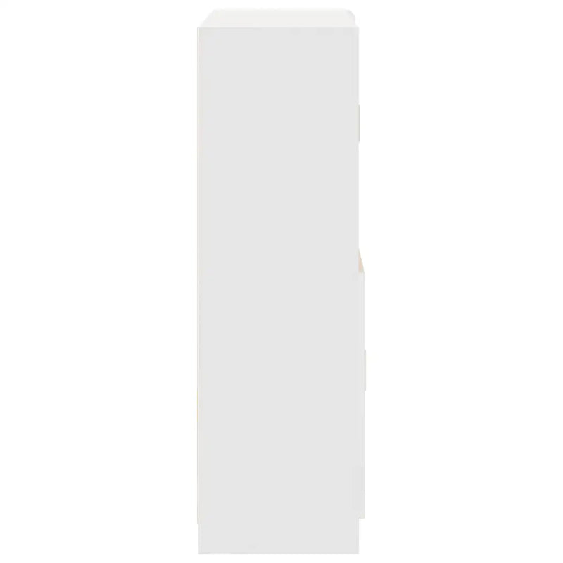 2 Piece Kitchen Cabinet Set White Engineered Wood