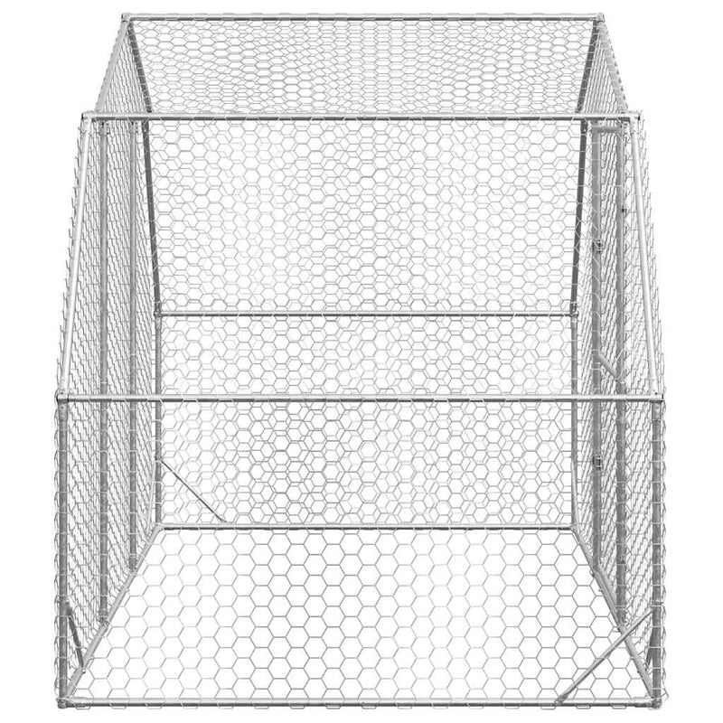 vidaXL Chicken Run 2.5x2x2.25 m Galvanised Steel