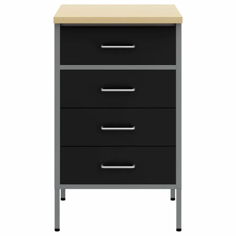Work Bench with Drawer Black and Grey 50 x 55 x 85 cm