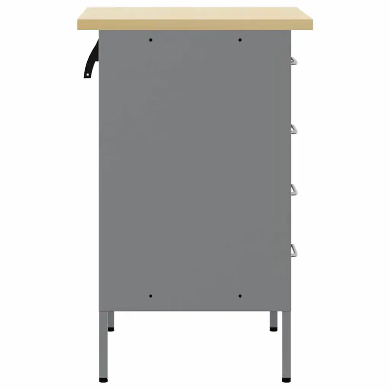 Work Bench with Drawer Black and Grey 50 x 55 x 85 cm