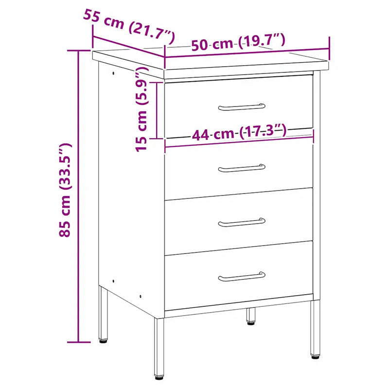 Work Bench with Drawer Red and Grey 50 x 55 x 85 cm