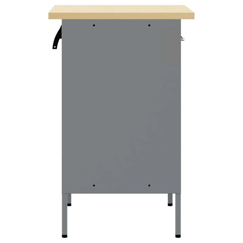 Work Bench with Drawer with Lock Black and Grey 50 x 55 x 85 cm