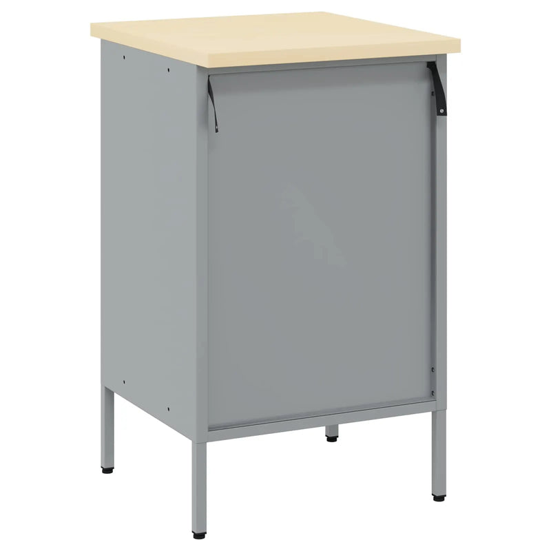Work Bench with Drawer with Lock Red and Grey 50 x 55 x 85 cm