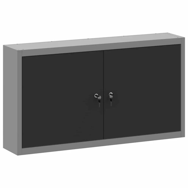 Tool Cabinet with Shelf Black and Grey 100 x 20 x 55 cm Steel
