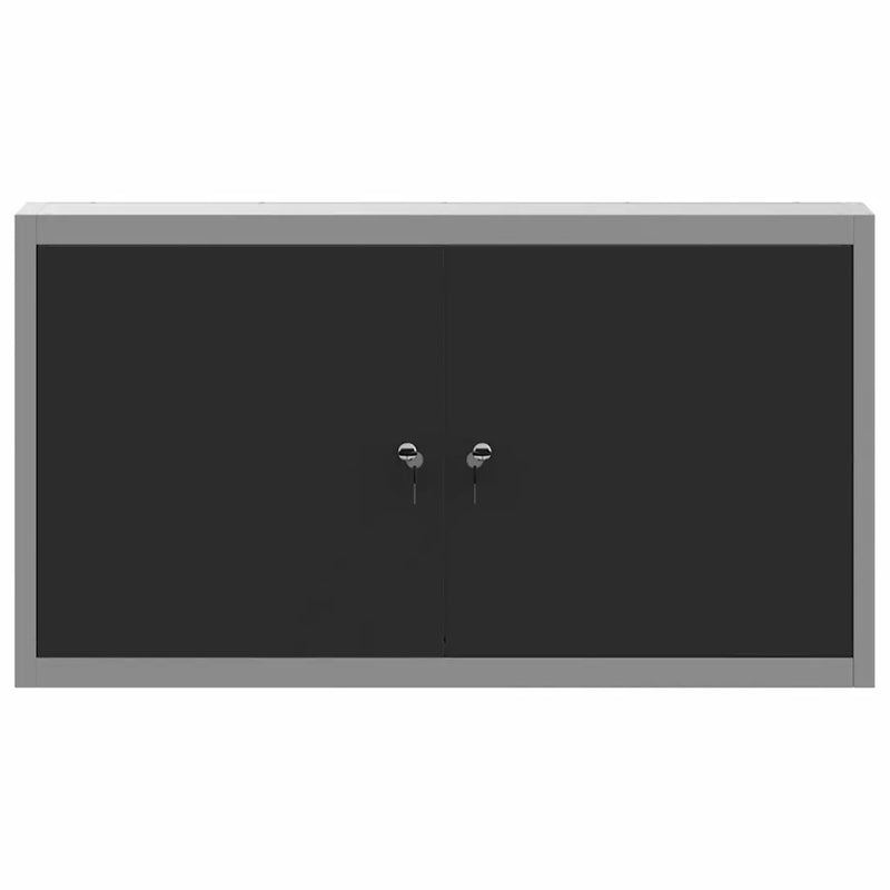 Tool Cabinet with Shelf Black and Grey 100 x 20 x 55 cm Steel