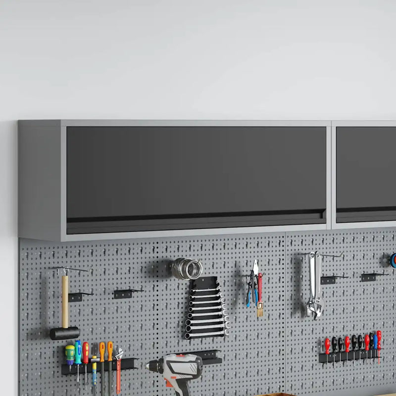 Tool Cabinet with Storage Black and Grey 100 x 25 x 35 cm Steel