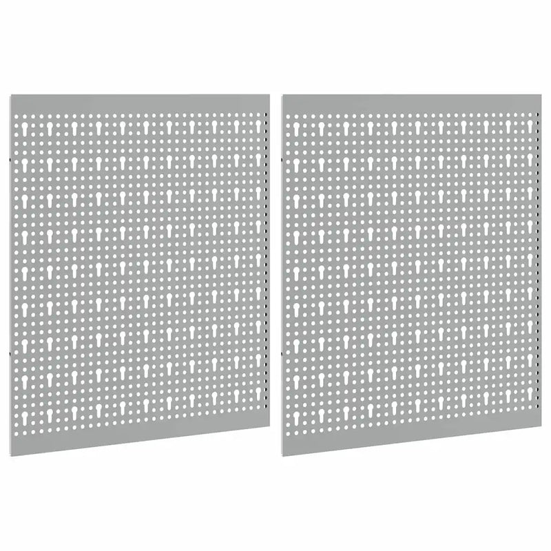 Tool Wall Panel 2 pcs Grey 100 x 1 x 60 cm Steel