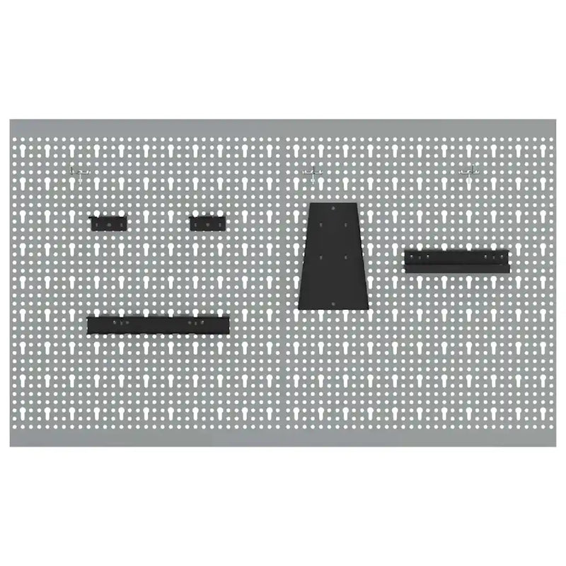 Tool Wall Panel 2 pcs Grey 100 x 1 x 60 cm Steel