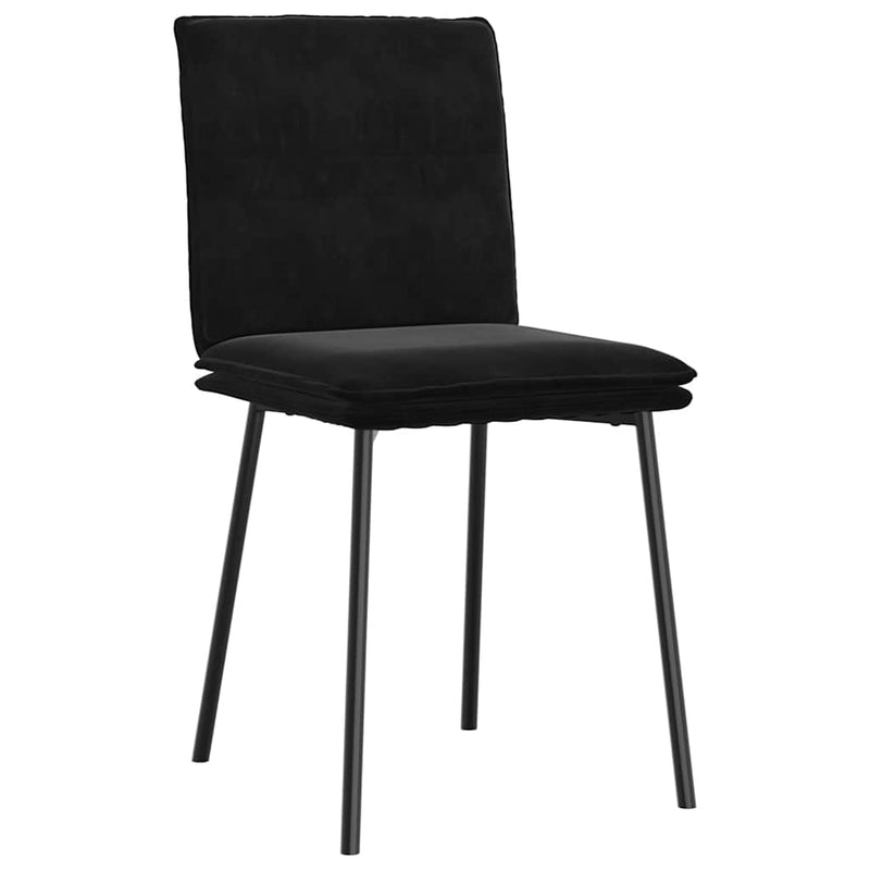 vidaXL Dining Chairs 2 pcs Black Velvet