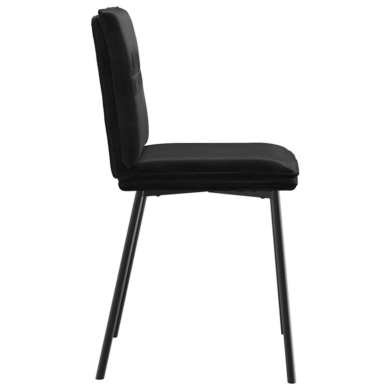 vidaXL Dining Chairs 2 pcs Black Velvet