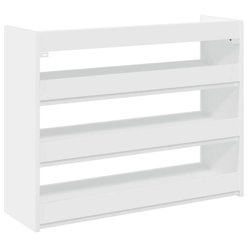 Shoe Rack White 80x25x62 cm Engineered Wood
