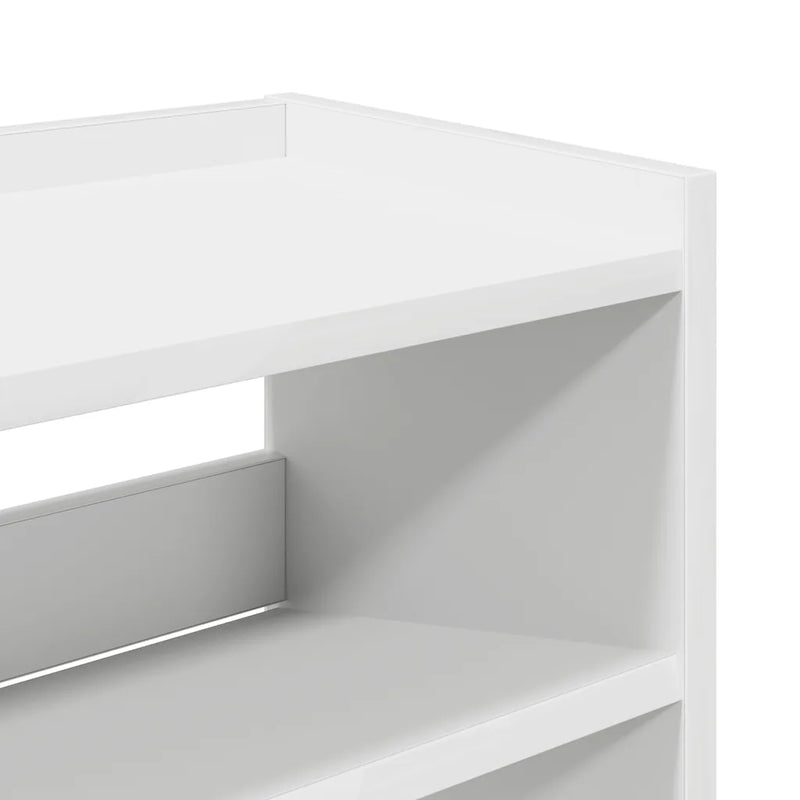 Shoe Rack White 80x25x62 cm Engineered Wood