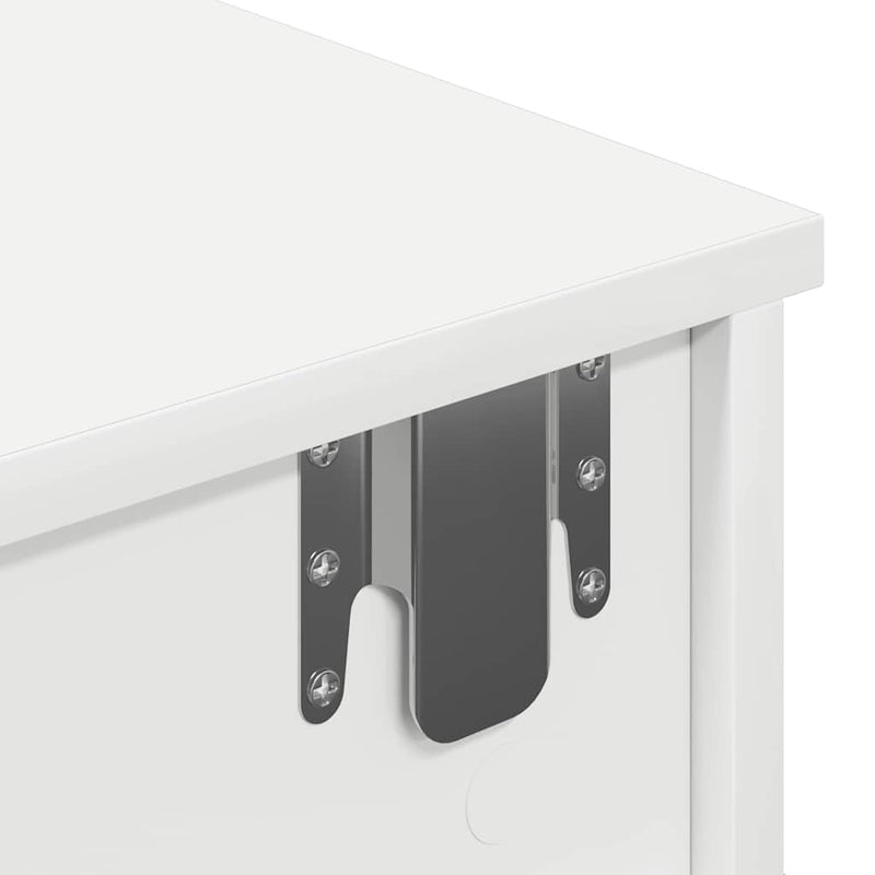 vidaXL Wall Shelf with Drawers White 60x28x15 cm Engineered Wood
