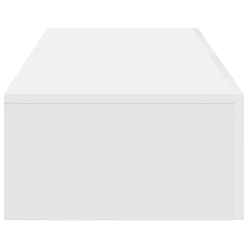 Wall Shelf with Drawers White 60x26.5x15 cm Engineered Wood