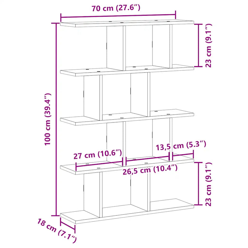 Wall Cube Shelf 12 Compartments White Engineered Wood