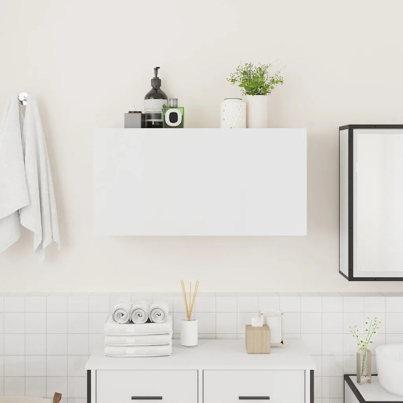 Bathroom Wall Cabinet White 80x25x40 cm Engineered Wood