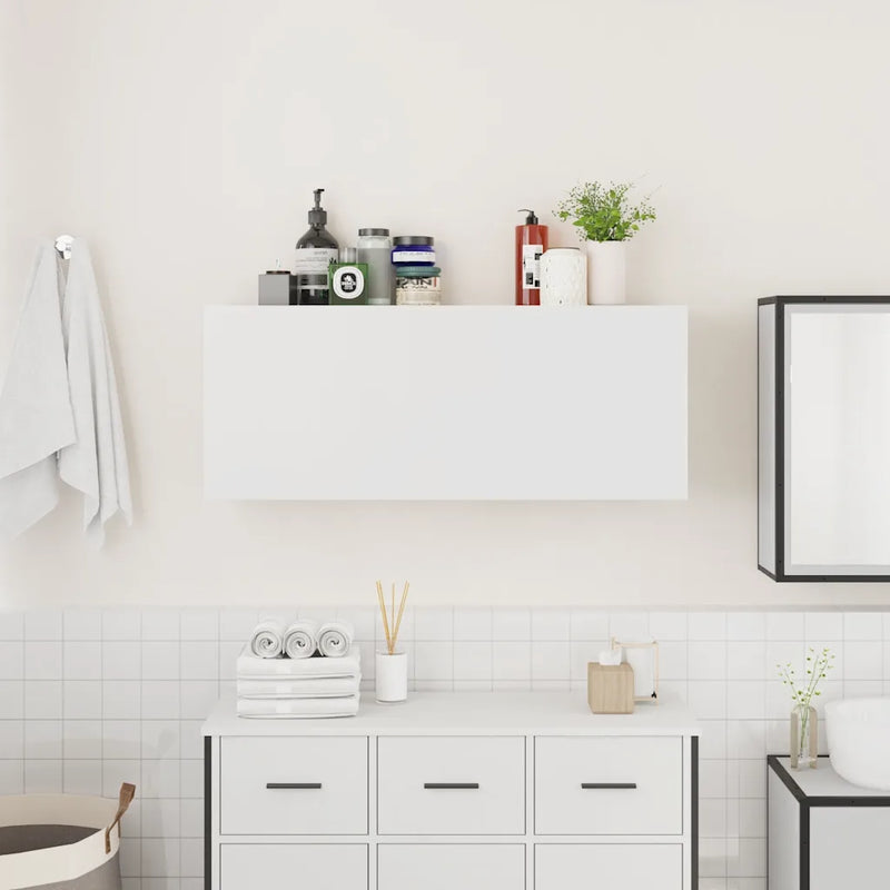 Bathroom Wall Cabinet White 100x25x40 cm Engineered Wood