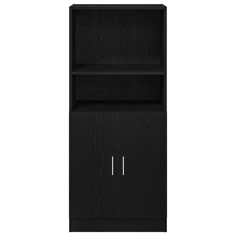 vidaXL Kitchen Cabinet Black 57x41,5x131,5 cm Engineered Wood