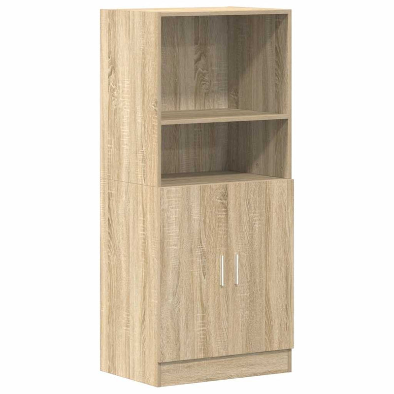 vidaXL Kitchen Cabinet Sonoma Oak 57x41,5x131,5 cm Engineered Wood