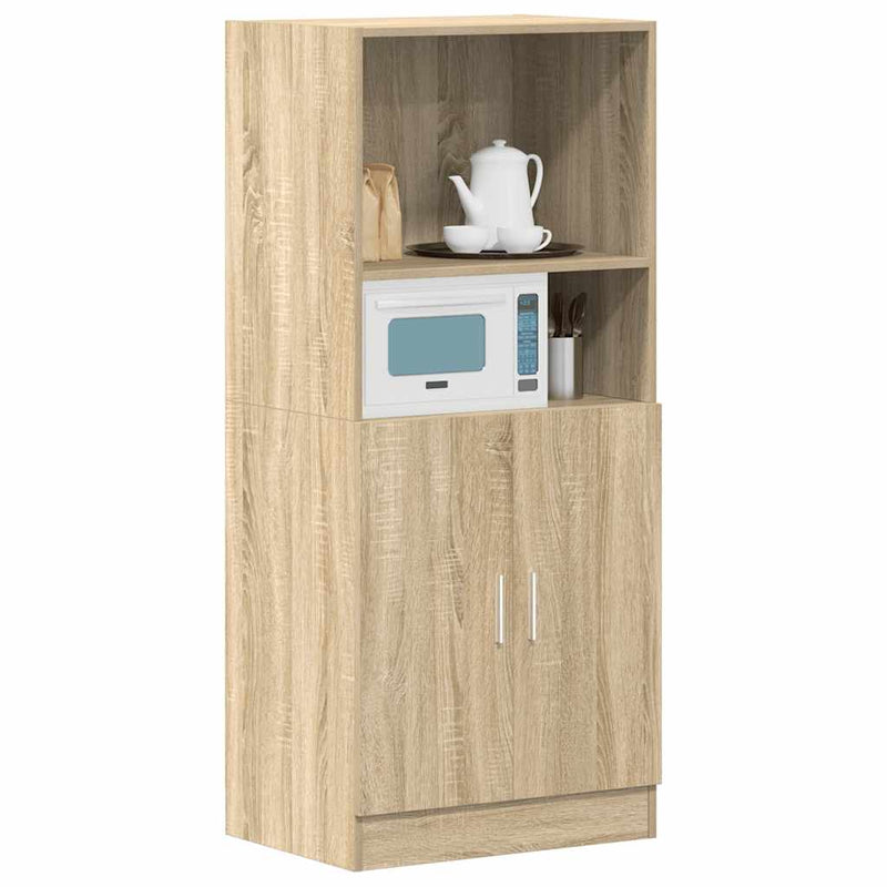 vidaXL Kitchen Cabinet Sonoma Oak 57x41,5x131,5 cm Engineered Wood