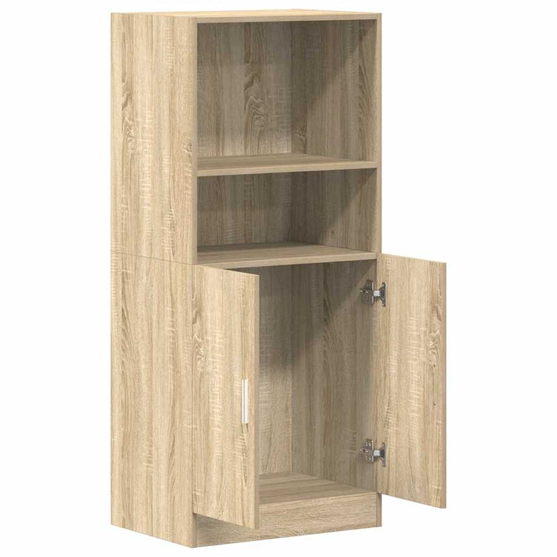 vidaXL Kitchen Cabinet Sonoma Oak 57x41,5x131,5 cm Engineered Wood