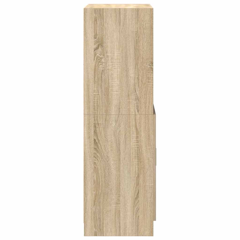 vidaXL Kitchen Cabinet Sonoma Oak 57x41,5x131,5 cm Engineered Wood