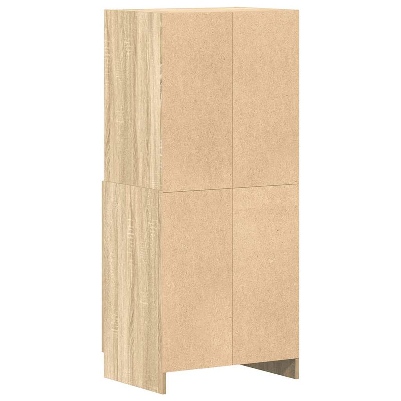 vidaXL Kitchen Cabinet Sonoma Oak 57x41,5x131,5 cm Engineered Wood