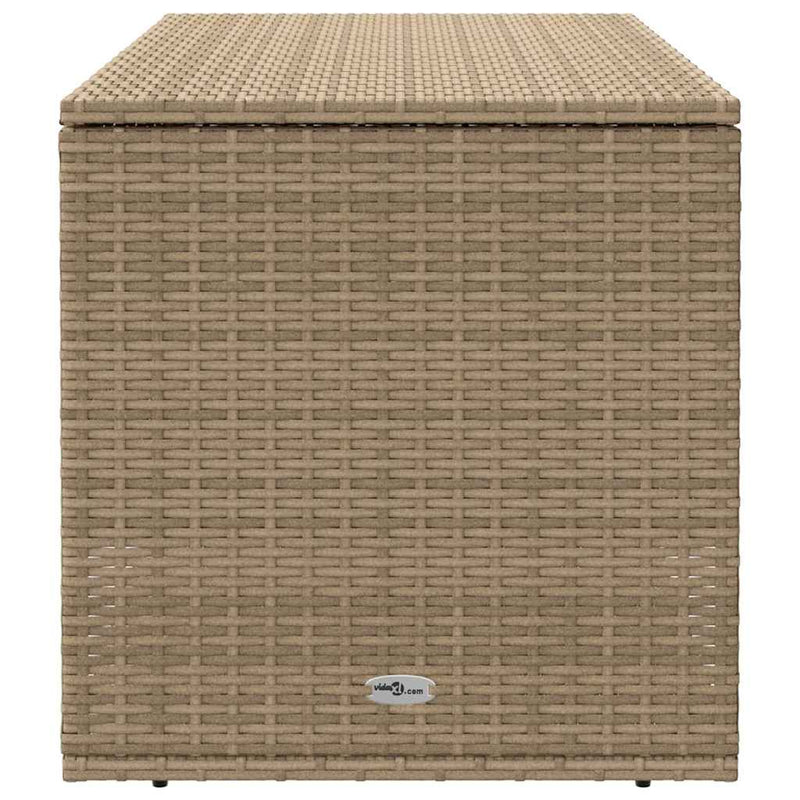 vidaXL Outdoor Cushion Box Beige 100x55x55.5 cm Poly Rattan