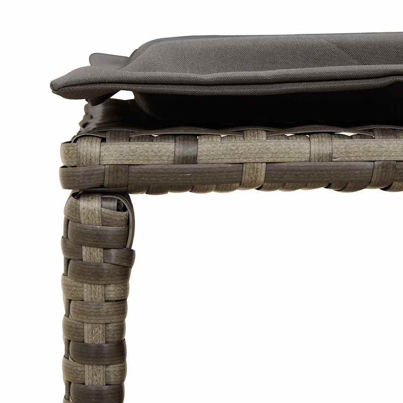 vidaXL 5 Piece Garden Sofa Set with Cushions Stackable Grey Poly Rattan