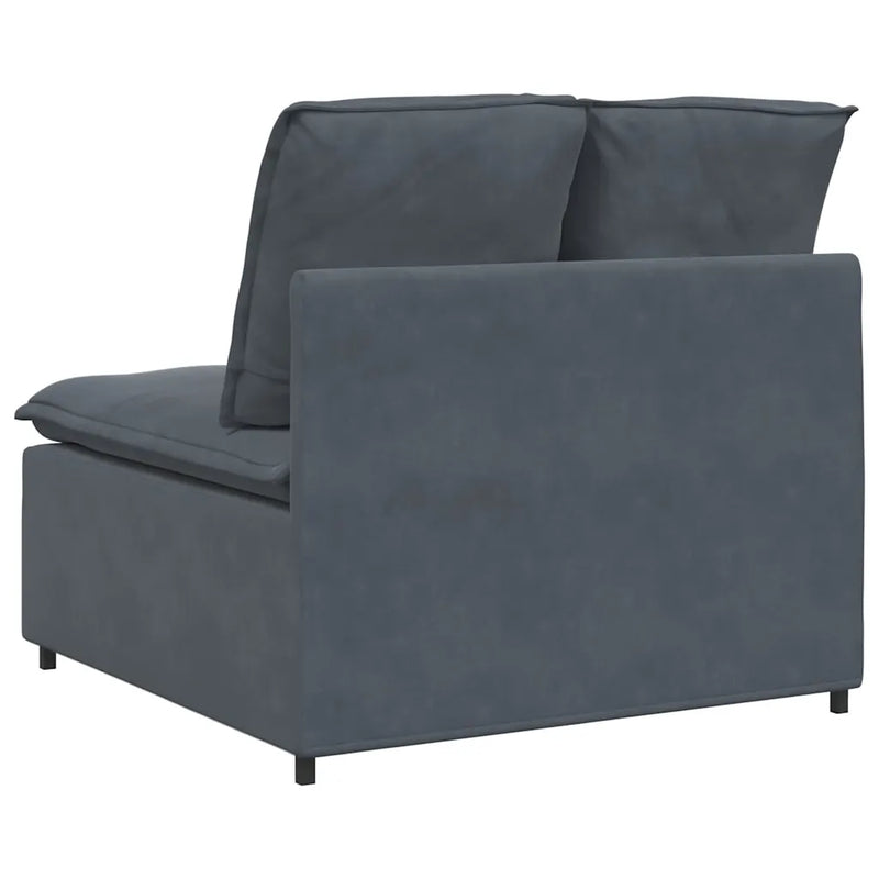 Modular Sofa Centre Module with Cushions Dark Grey 100 cm