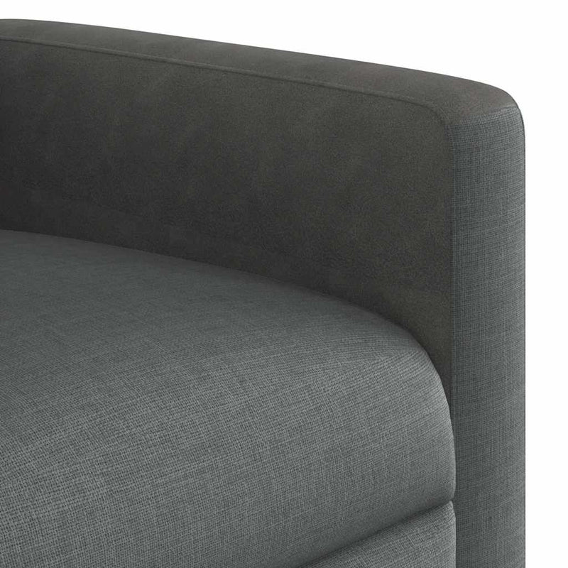vidaXL Recliner Chair Dark Grey Fabric