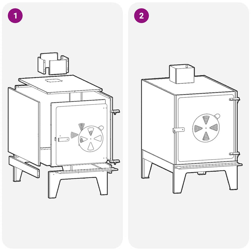 Camping Stove 35x50x60 cm Corten Steel
