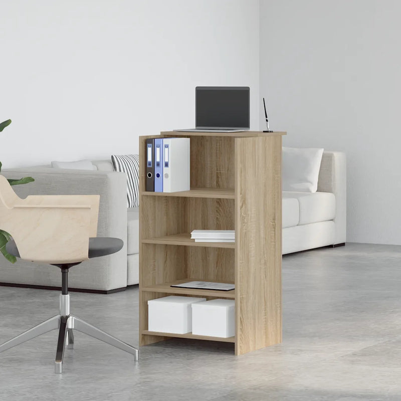 Reception Desk Sonoma Oak 55x50x103.5 cm Engineered Wood