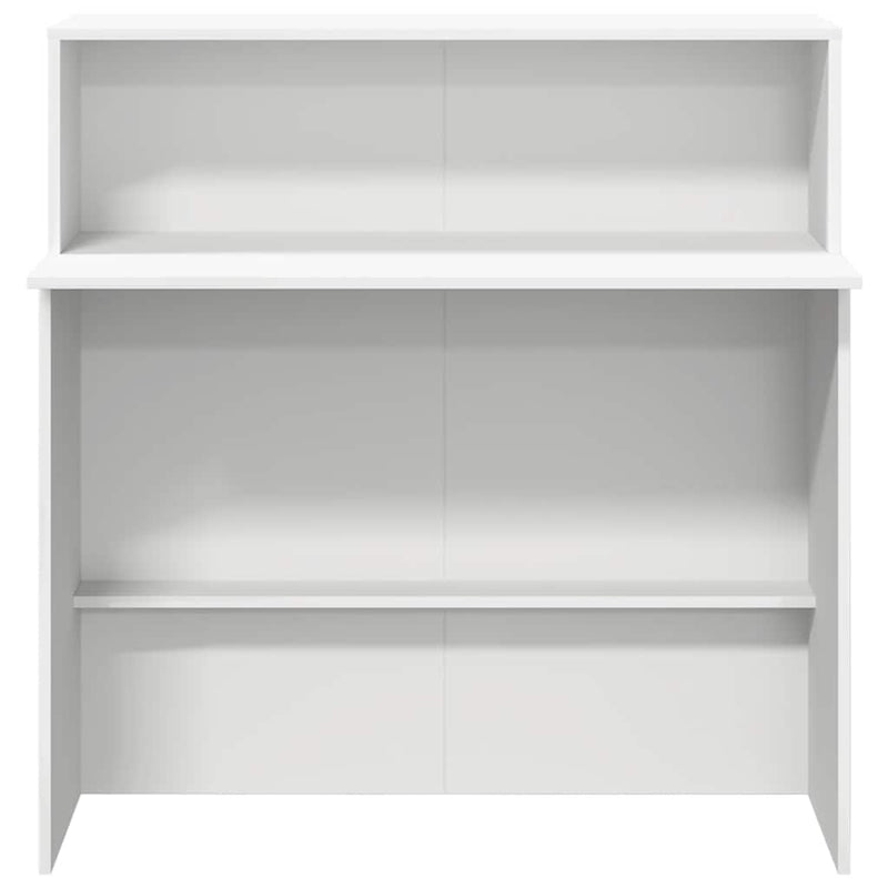 vidaXL Reception Desk White 100x50x103.5 cm Engineered Wood
