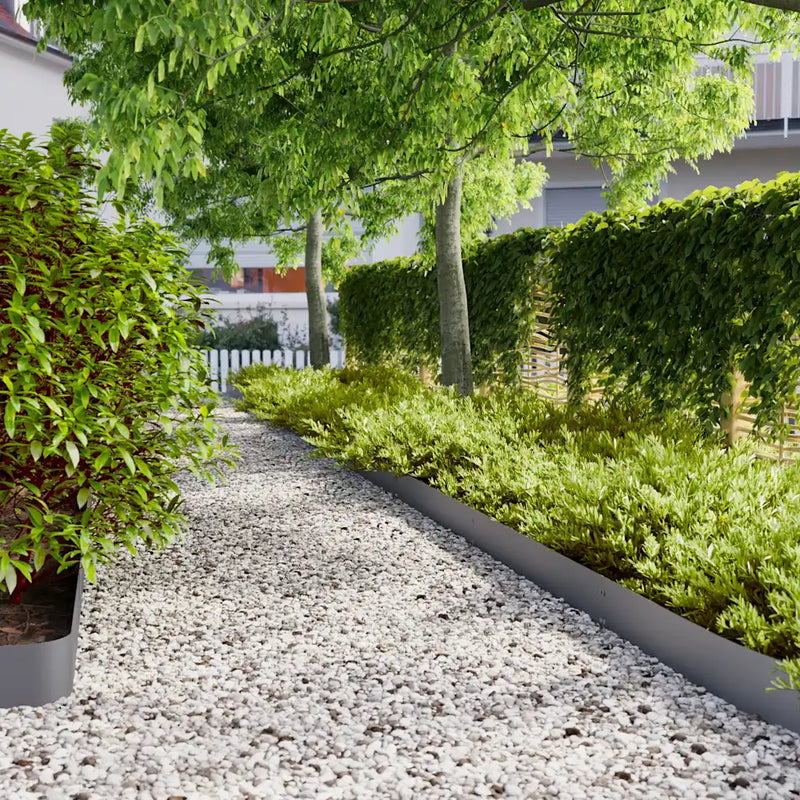 Lawn Edgings 50 pcs Anthracite 15x103 cm Cold-rolled Steel