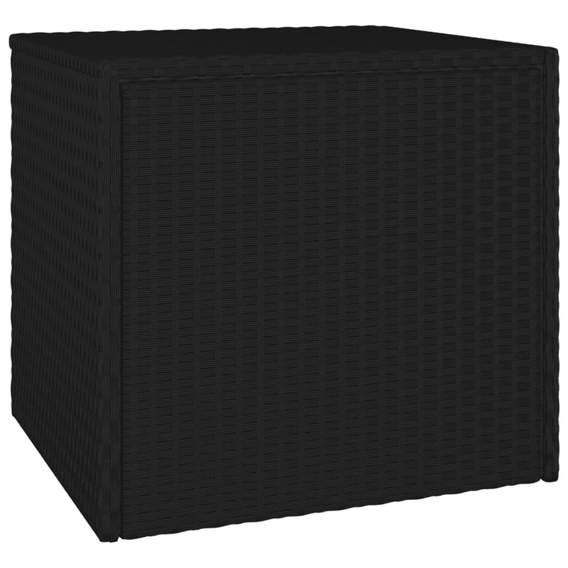 vidaXL Garden Side Tables 3 pcs Black Poly Rattan