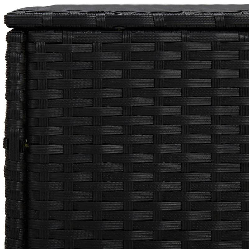 vidaXL Garden Side Tables 3 pcs Black Poly Rattan