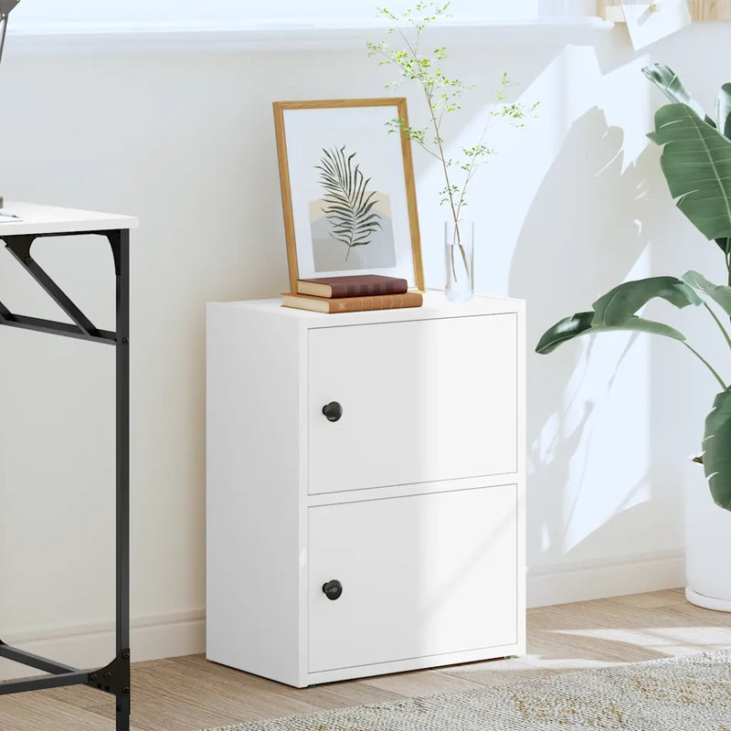 Bookcase White 40x24x52 cm Engineered Wood