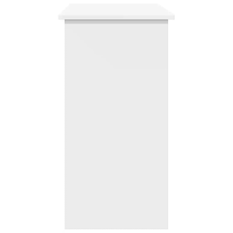 Desk White 80x40x75 cm Engineered Wood