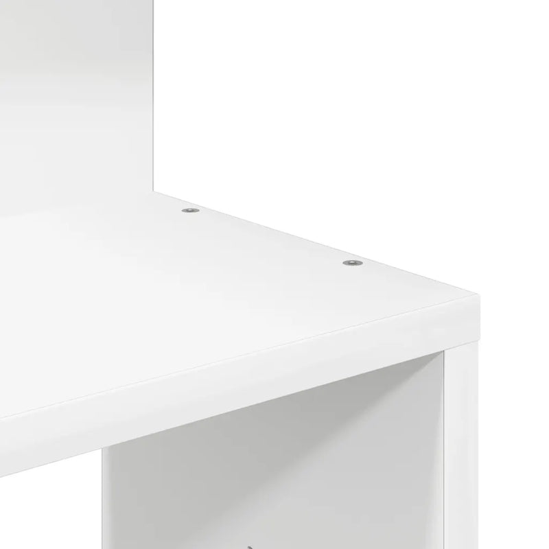 Wall Corner Shelf White 32x32x127.5 cm Engineered Wood