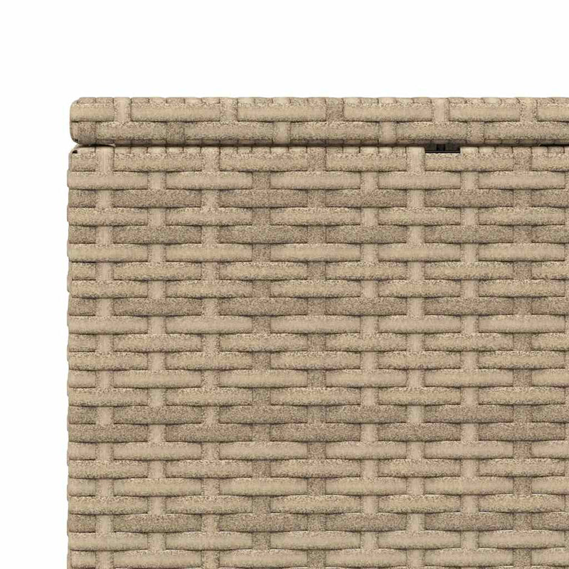 vidaXL Sunbed with Floating Cushion Beige Poly Rattan
